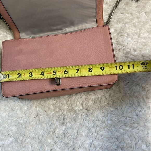 Rebecca Minkoff Chevron Love leather Quilted pink Crossbody Bag . - Picture 13 of 16